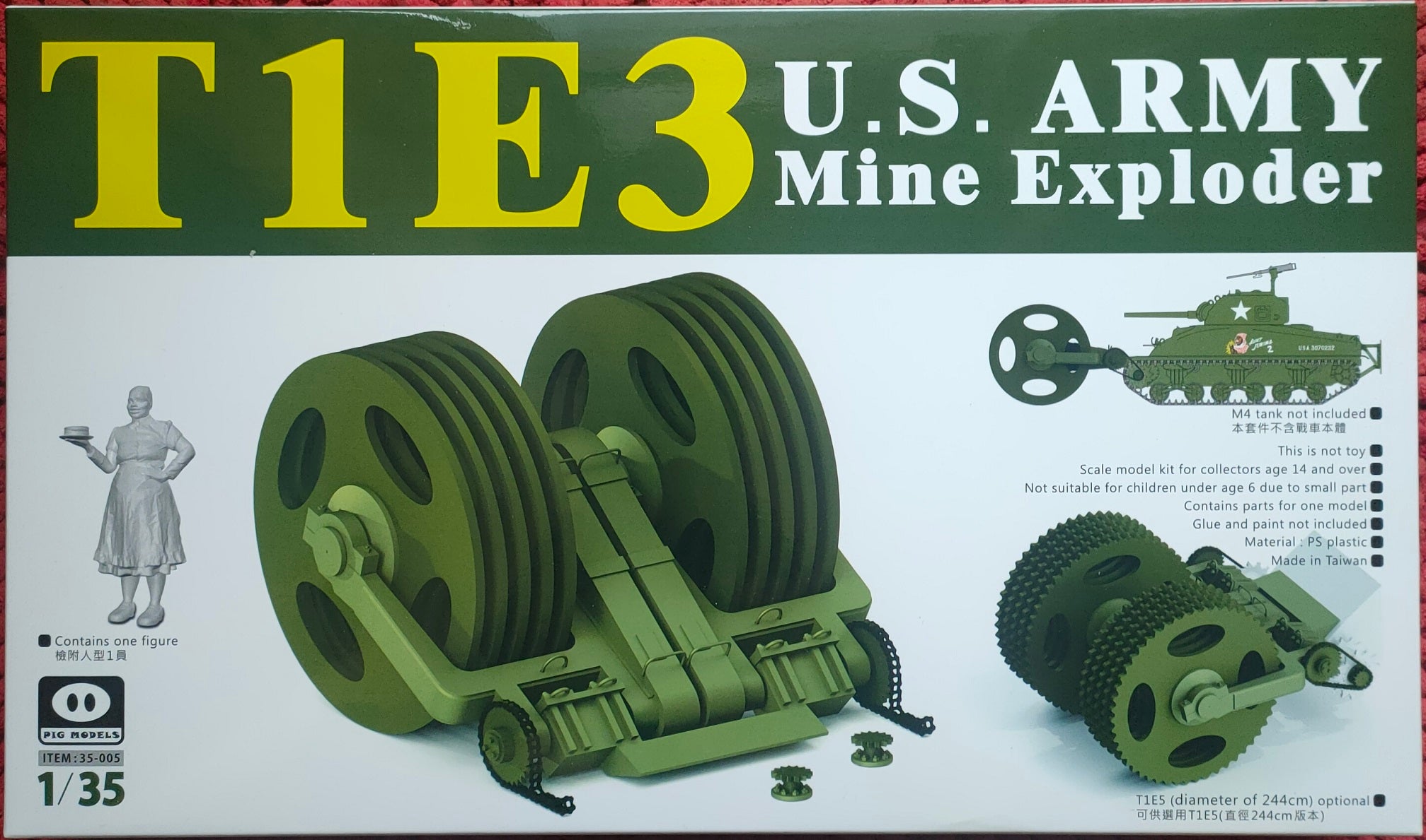 PIG MODELS 1/35 WWII U.S ARMY T1E3 / T1E5 Mine Exploder – AFV HOBBY