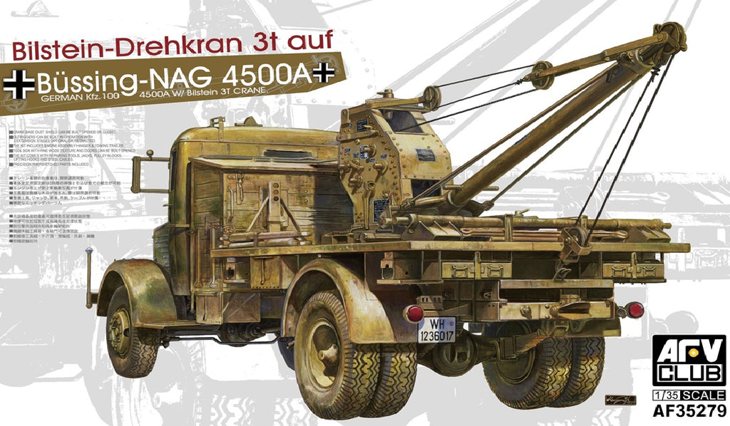 AFV Club 1/35 WWII German Sd. Kfz.100 Bussing NAG 4500A w/ Bilstein 3T CRANE