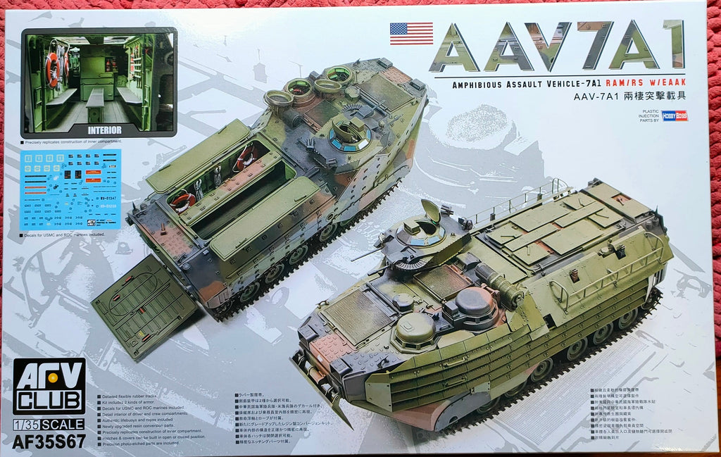 AFV CLUB 1/35 U.S Marine AAV7A1 amphibious vehicle RAM/RS w/ EAAK