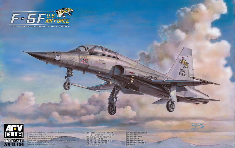 AFV CLUB 1/48 U.S Air force F-5F TIGER II 2 seat tactical combat Fighter Trainer