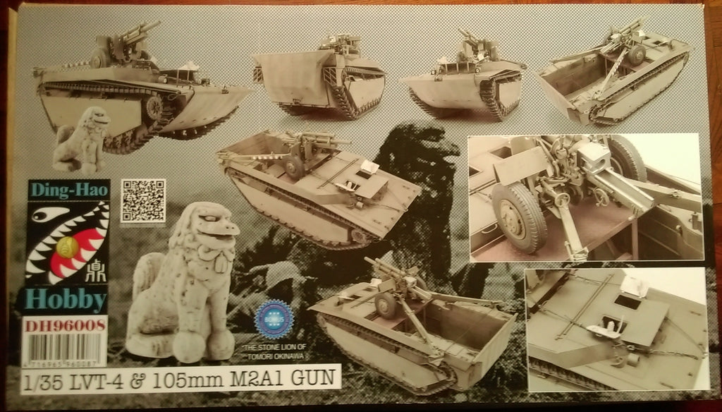 Ding-Hao hobby 1/35 LVT-4 vehicle & 105mm M2A1 howitzer w/ Bouns Okinawan Shisa