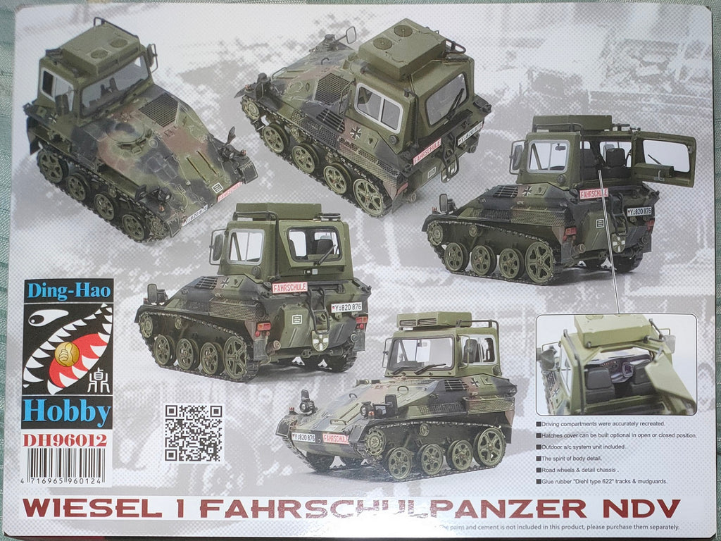 Ding-Hao hobby 1/35 Wiesel 1 Fahrschulpanzer Driving school tank train vehicle