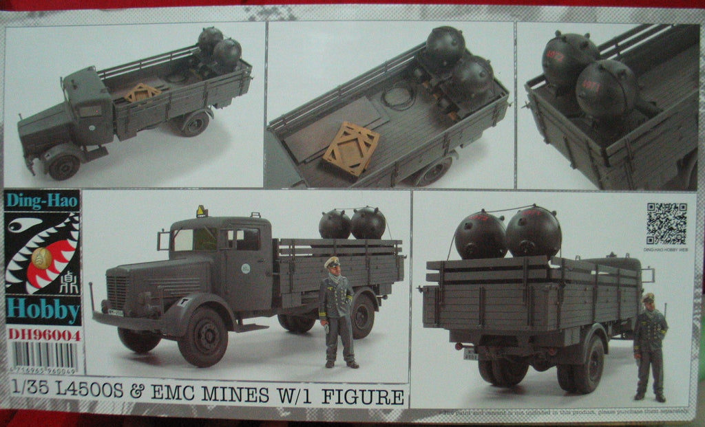 Ding-Hao Hobby 1/35 Büssing NAG L4500S truck with EMC Sea Mines w/ Resin Figure