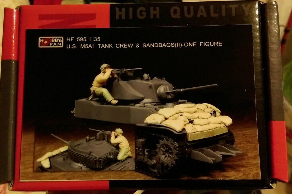hobby fan 1/35 U.S. M5A1 Tank Crew & Sandbags one figure resin