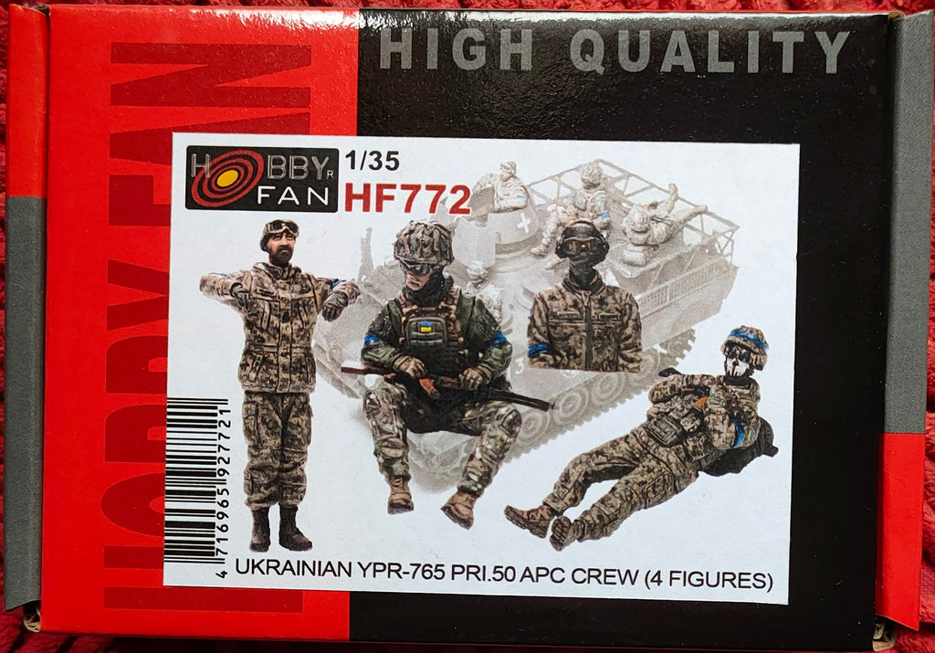 Hobby fan 1/35 Ukrainian YPR-765 PRI.50 APC crew 4 figures resin