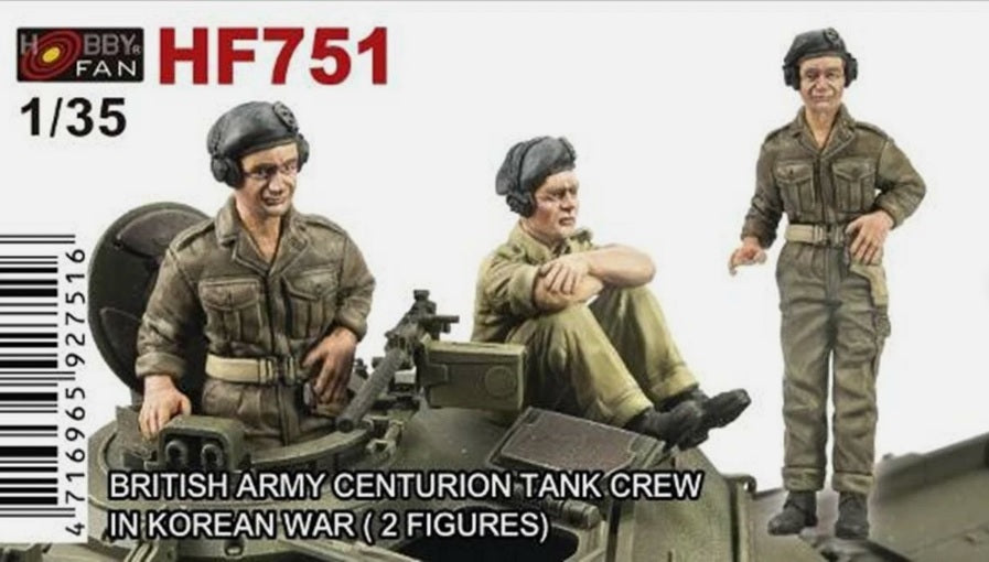 hobby fan 1/35 British ARMY Centurion Tank crew in Korean war 2 resin figures