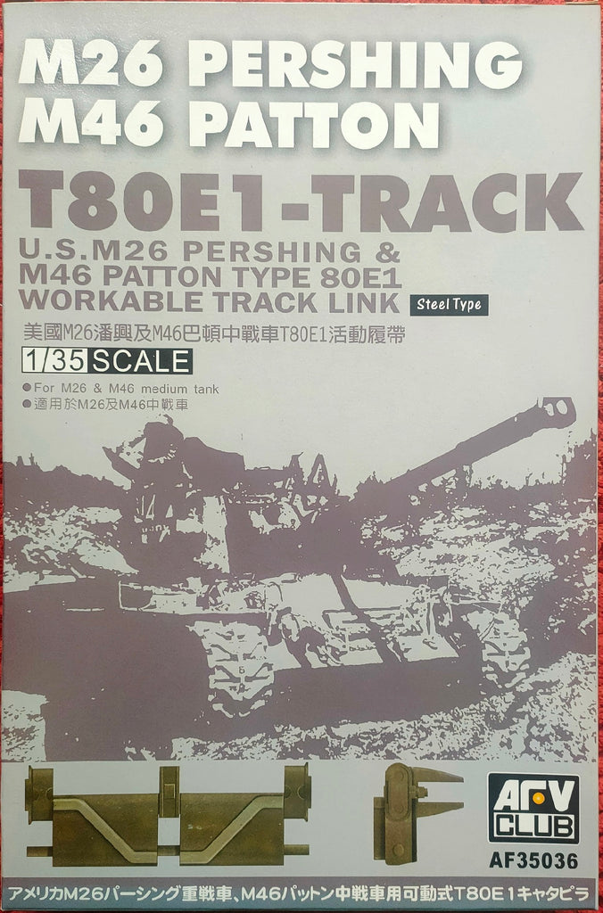 AFV CLUB 1/35 M26 M46 T80E1 Steel type Track links workable