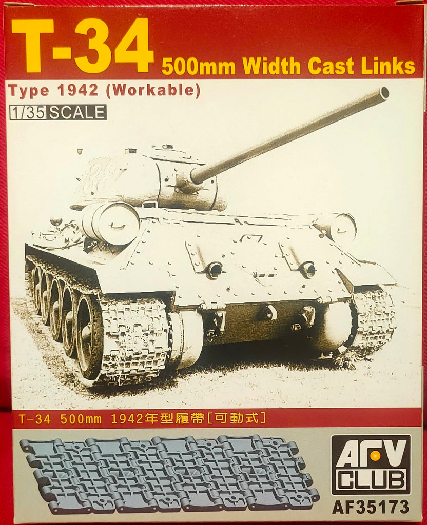 AFV CLUB 1/35 T-34 500mm Width cast link type 1942 Workable track