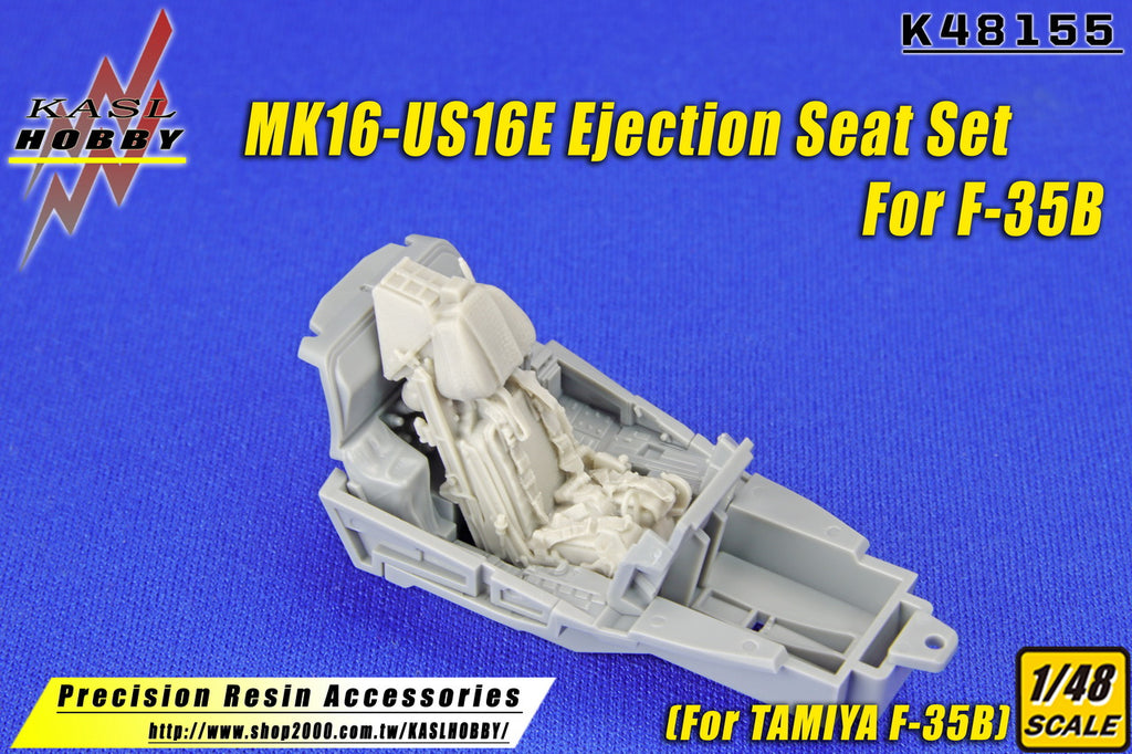 thumbnail image 2 of KASL Hobby 1/48 MK16-US16E Ejection Seat Resin Kit For TAMIYA F-35A – Unassembled 2 of 3