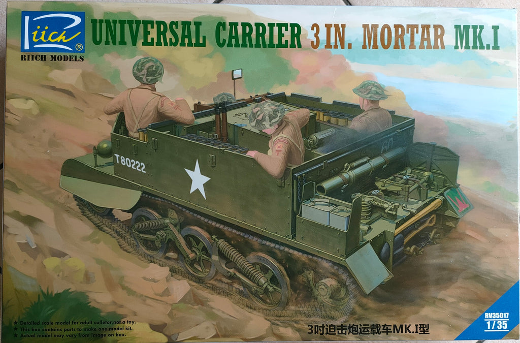 Riich models 1/35 Universal Carrier 3 in. Mortar Mk.1