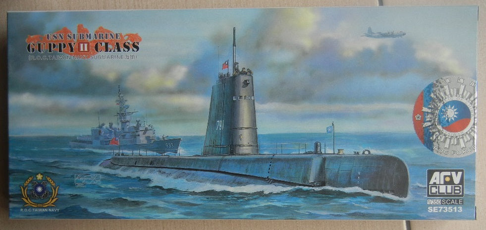 AFV CLUB 1/350 U.S NAVY GUPPY II Class Submarine R.O.C NAVY Hai Shih