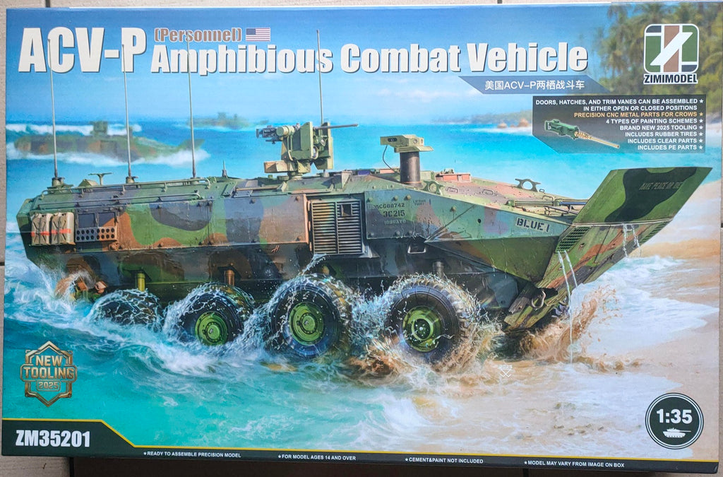 ZIMI Model 1/35 U.S Amphibious Combat Vehicle ACV-P 8 wheel armored vehicles