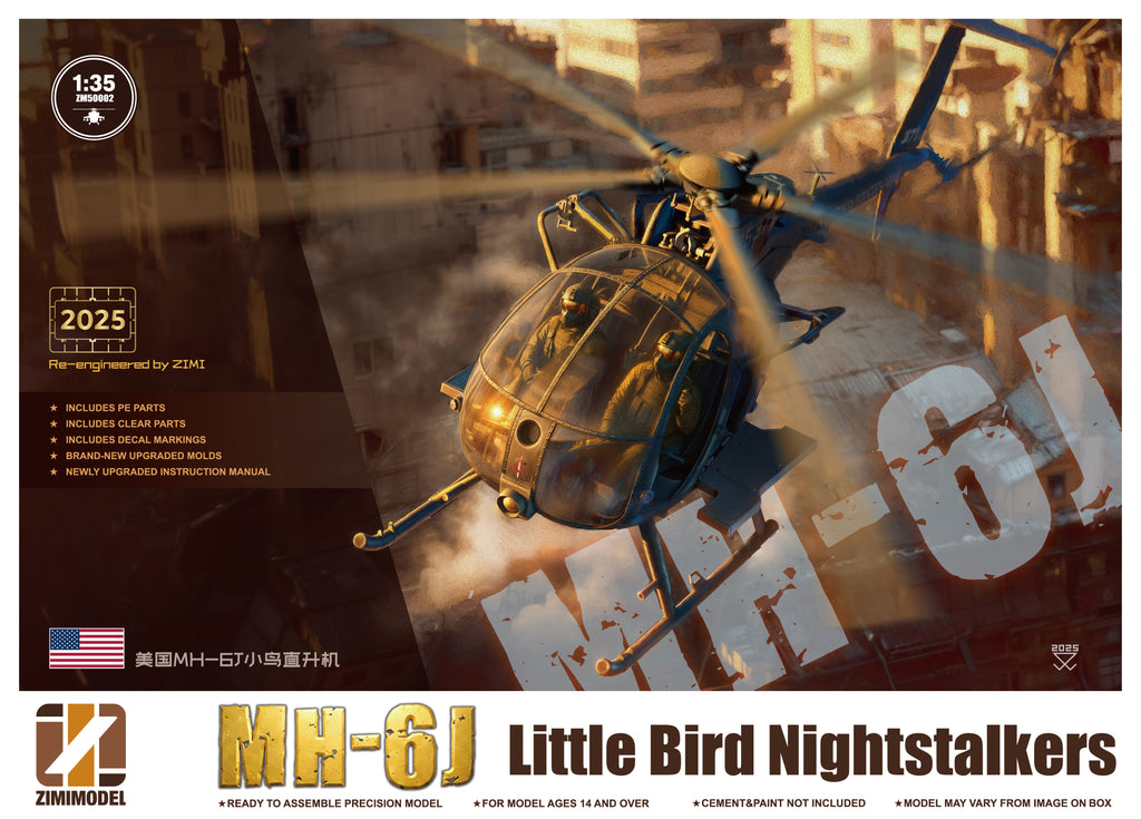 ZIMI 1/35 U.S MH-6J Littie Bird Nightstalkers Helicopter
