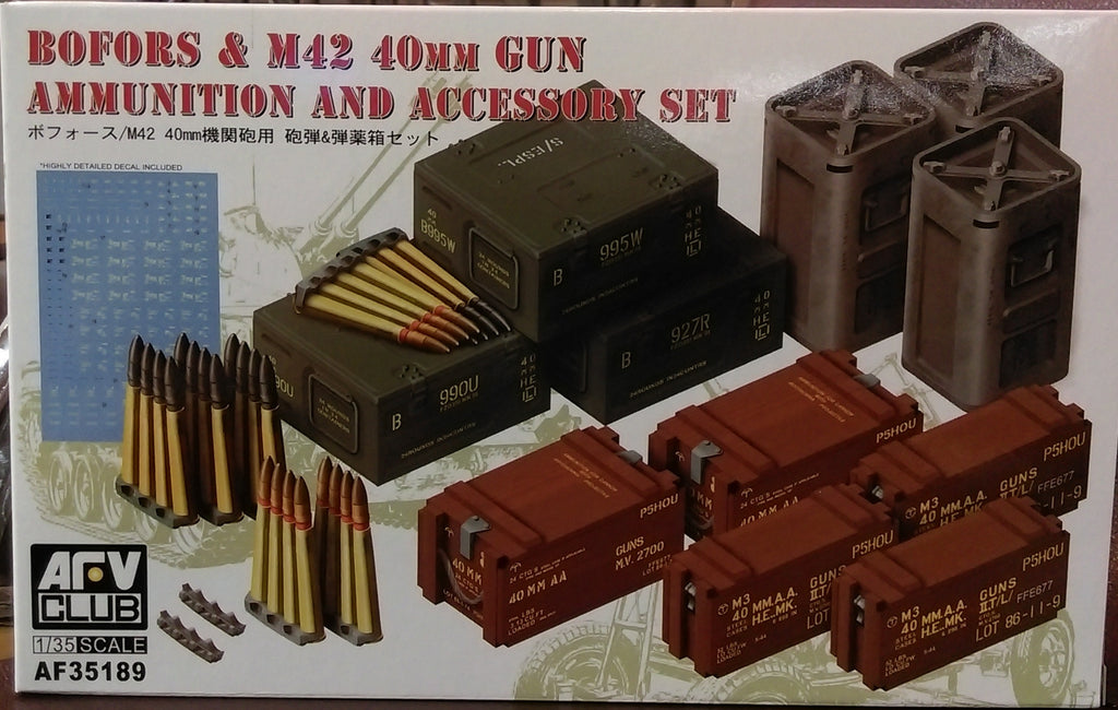 AFV CLUB 1/35 Bofors & M42 40mm Gun Ammunition & Accessory set