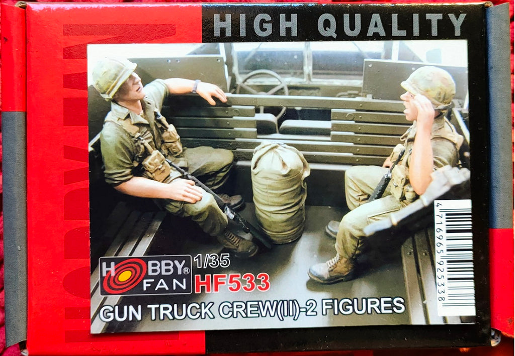 hobby fan 1/35 U.S Army Gun Truck crew Sitting VIETNAM War 2 figures