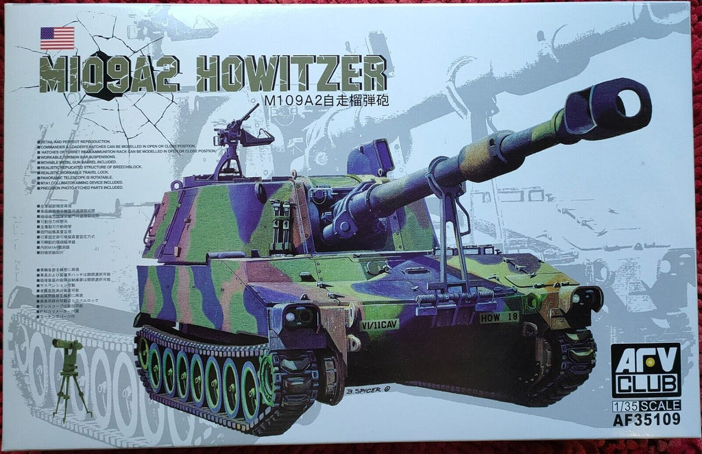 AFV Club 1/35 M109A2 self-propolled howitzer 155mm / L39 SPG vehicle