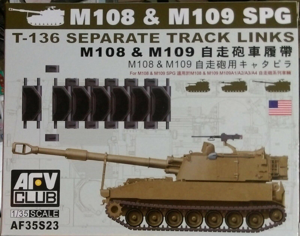 AFV Club 1/35 T-136 Separate track link for M108 M109 SPG Vehicle