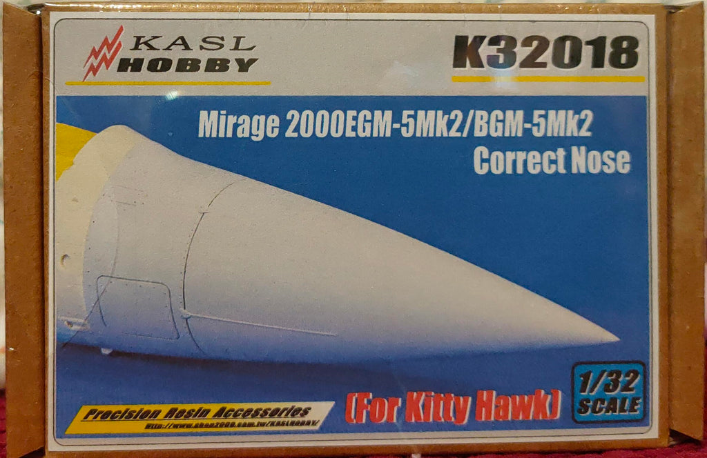 KASL Hobby 1/32 Mirage 2000EGM-5MK2 / BGM-5MK2 correct nose Resin for Kitty Hawk - AFV HOBBY