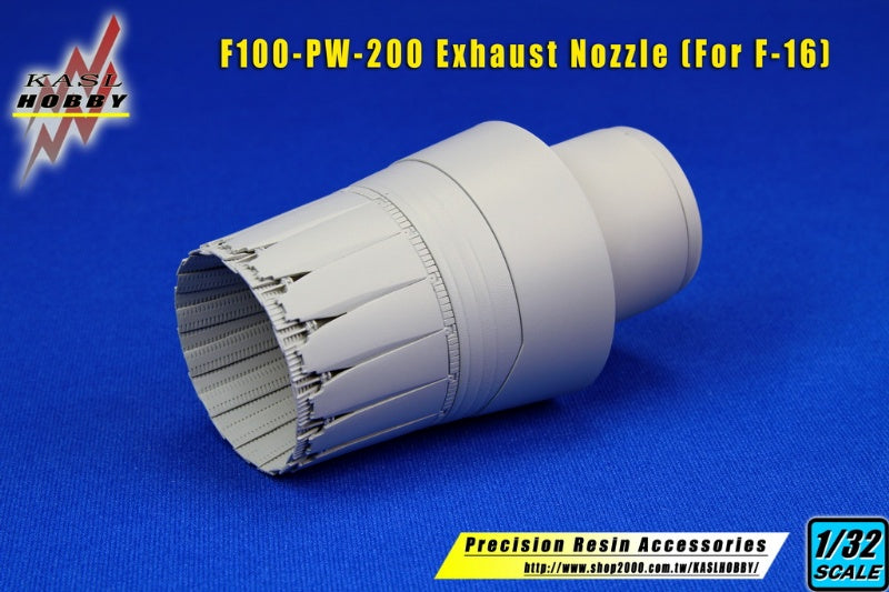 KASL Hobby 1/32 F100-PW200 Exhaust Nozzles Set For F-16 resin upgrade Tamiya kit - AFV HOBBY
