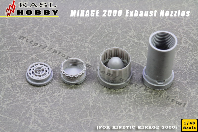 KASL Hobby 1/48 Mirage 2000 Exhaust Nozzles Set For KINETIC resin upgrade - AFV HOBBY