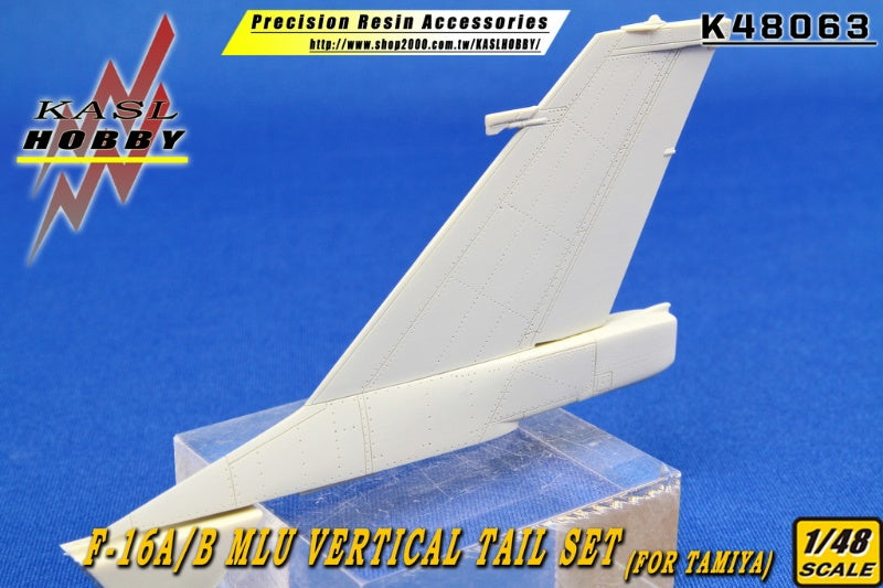 Kasl Hobby  1/48 F-16A/B MLU Vertical Tail Set  For Tamiya resin upgrade