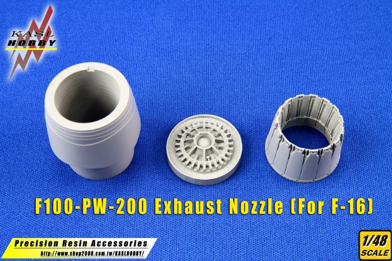 KASL Hobby 1/48 F-16 F100-PW-200 Exhaust Nozzles Set For KINETIC resin upgrade