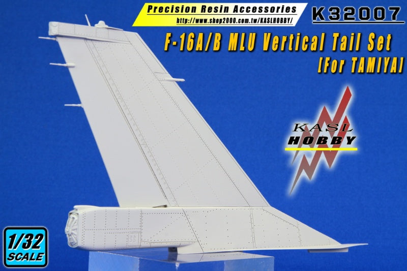 KASL Hobby 1/32 F-16A/B MLU Vertical Tail conversion for Tamiya kit Resin - AFV HOBBY