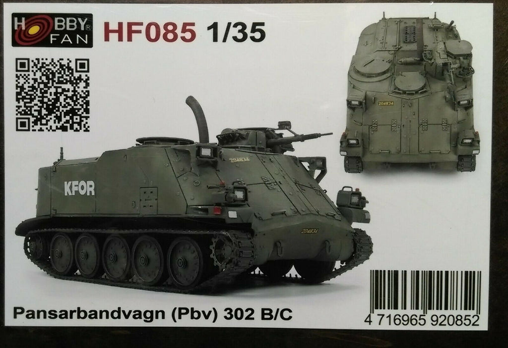 hobby fan 1\35 Swedish Army Pansarbandvage (Pbv) 302 B APC vehicle Full resin