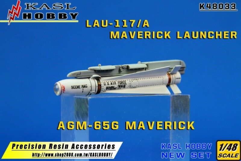 KASL Hobby 1/48 AGM-65G Maverick Pylon of LAU-117 resin upgrade