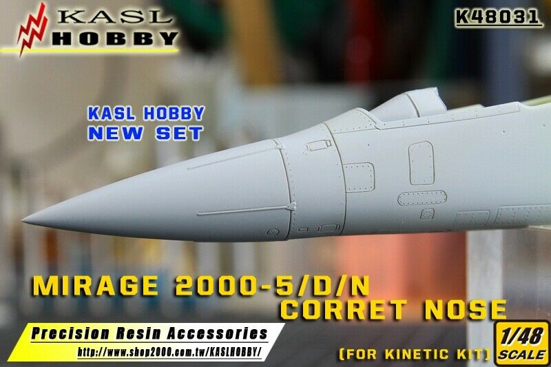 KASL Hobby 1/48 Mirage 2000 D/N correct nose Resin for KINETIC